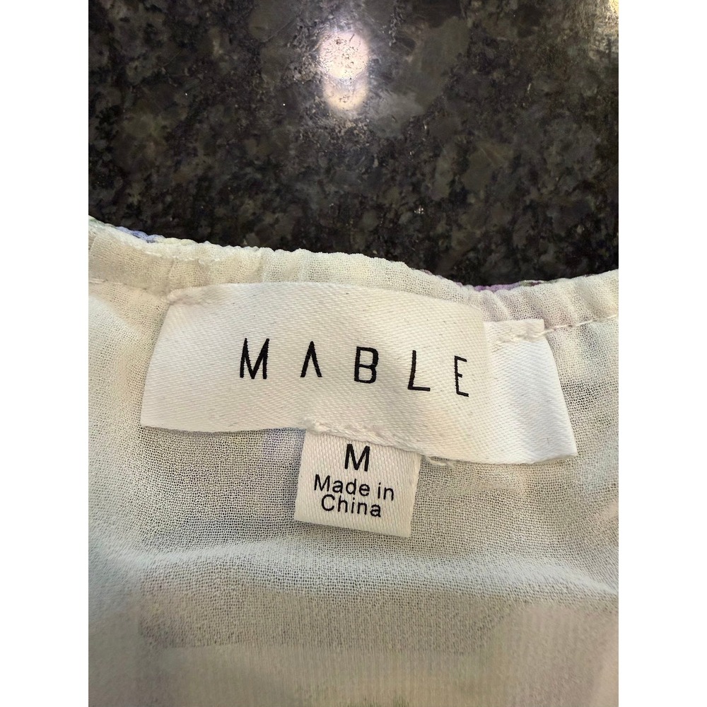 Mable Floral Mini Dress White Size Medium - Picture 3 of 3